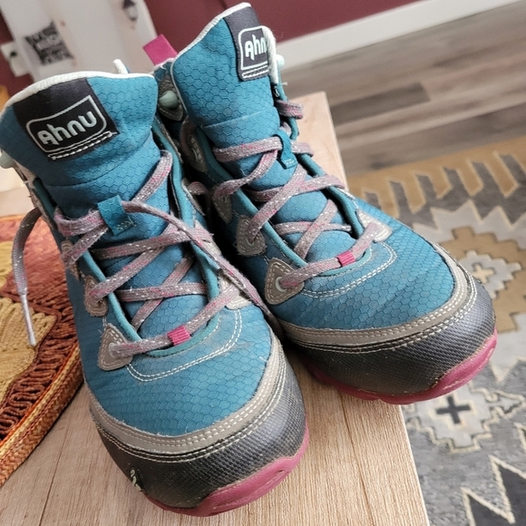 Ahnu Blue and Gray Women's Sneakers - Picture 2 of 8